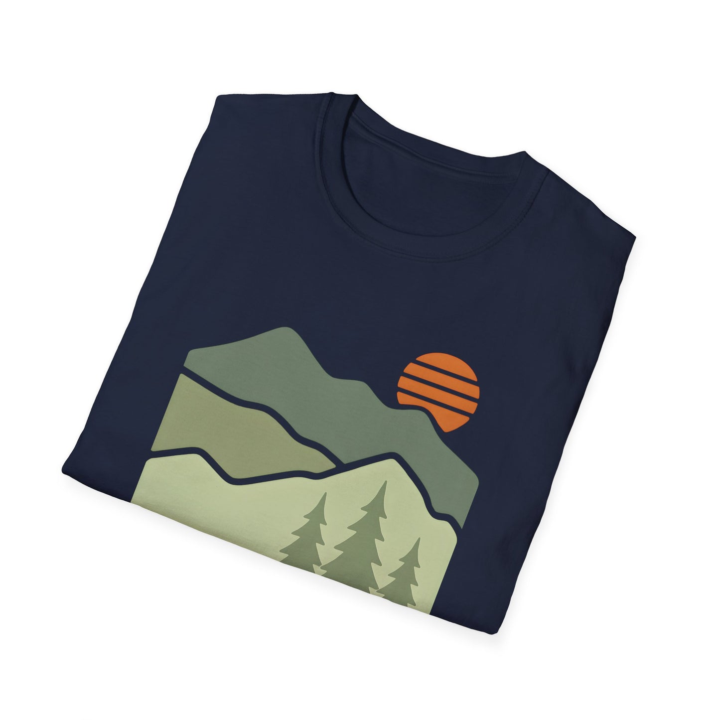 Striped Sun Over Mountain Layers T-shirt