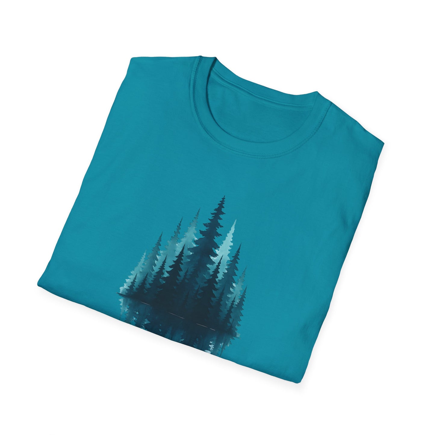Mirrored Pine Teal Forest T-shirt