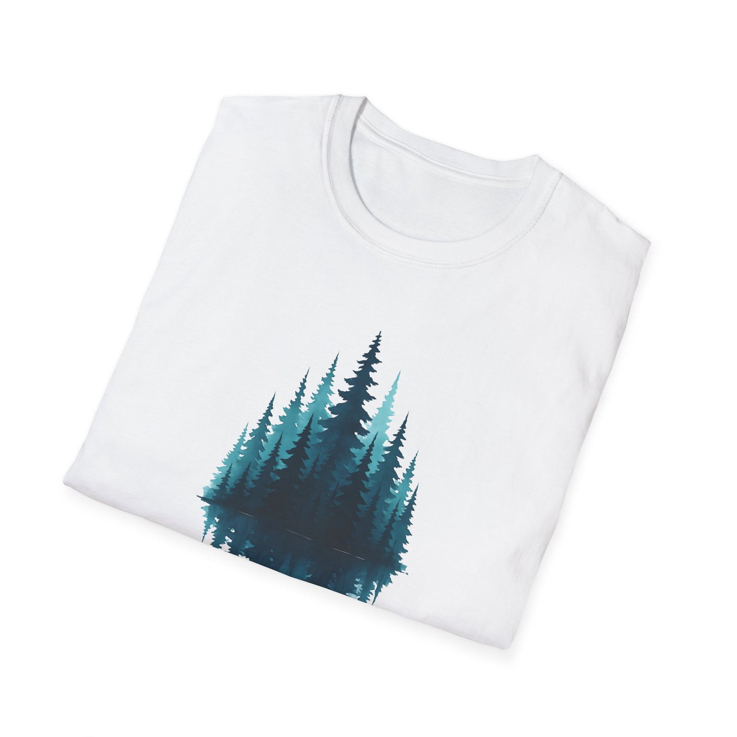 Mirrored Pine Teal Forest T-shirt