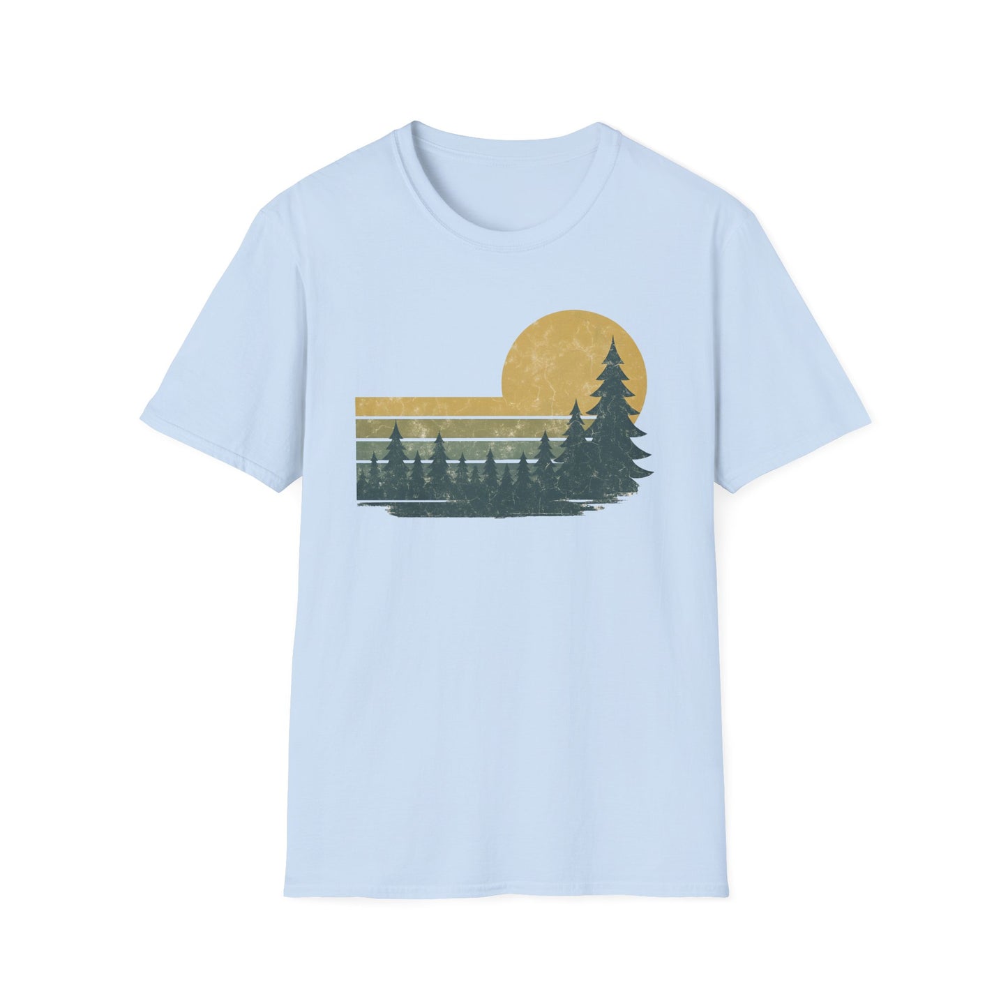 Golden Forest Retro Sunset