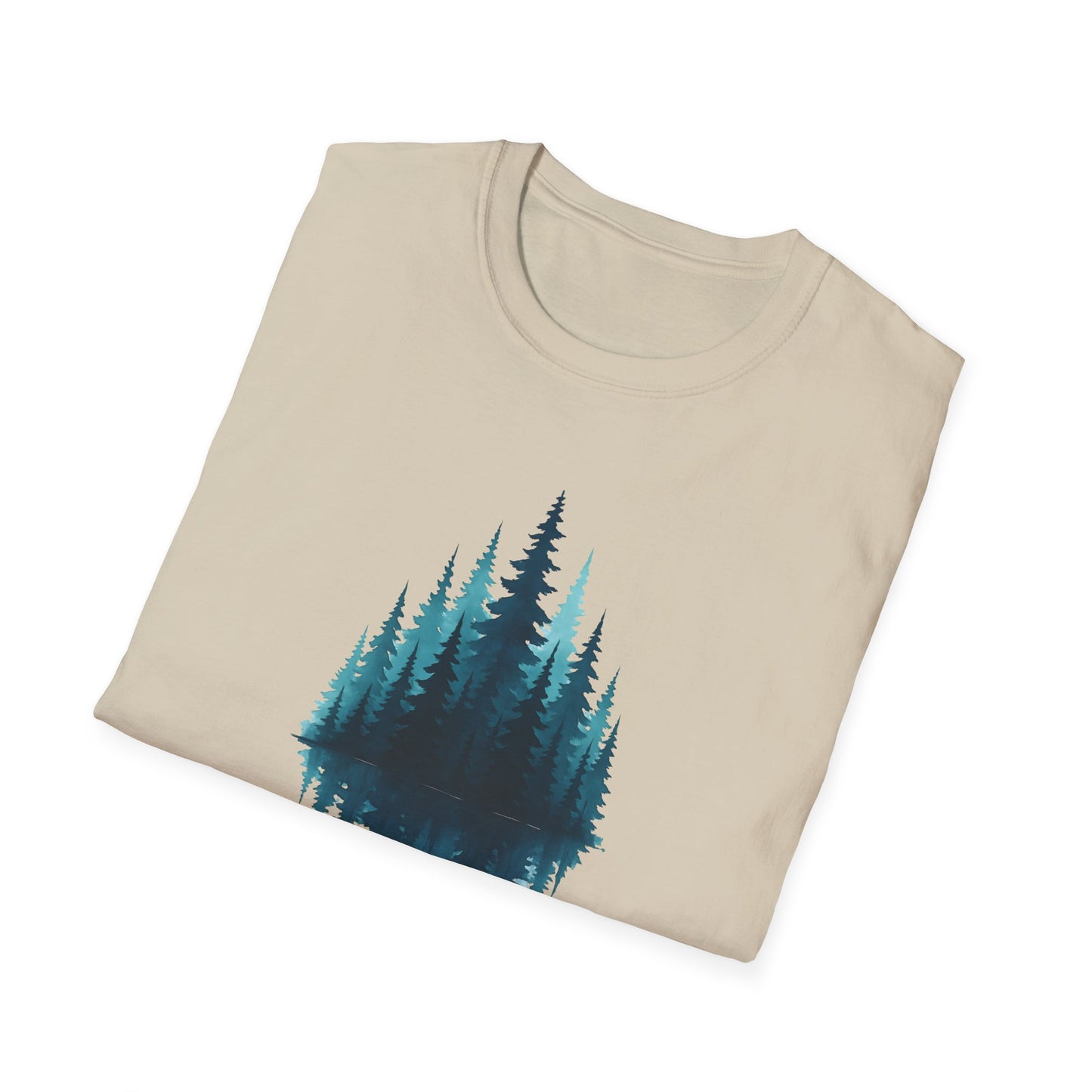 Mirrored Pine Teal Forest T-shirt