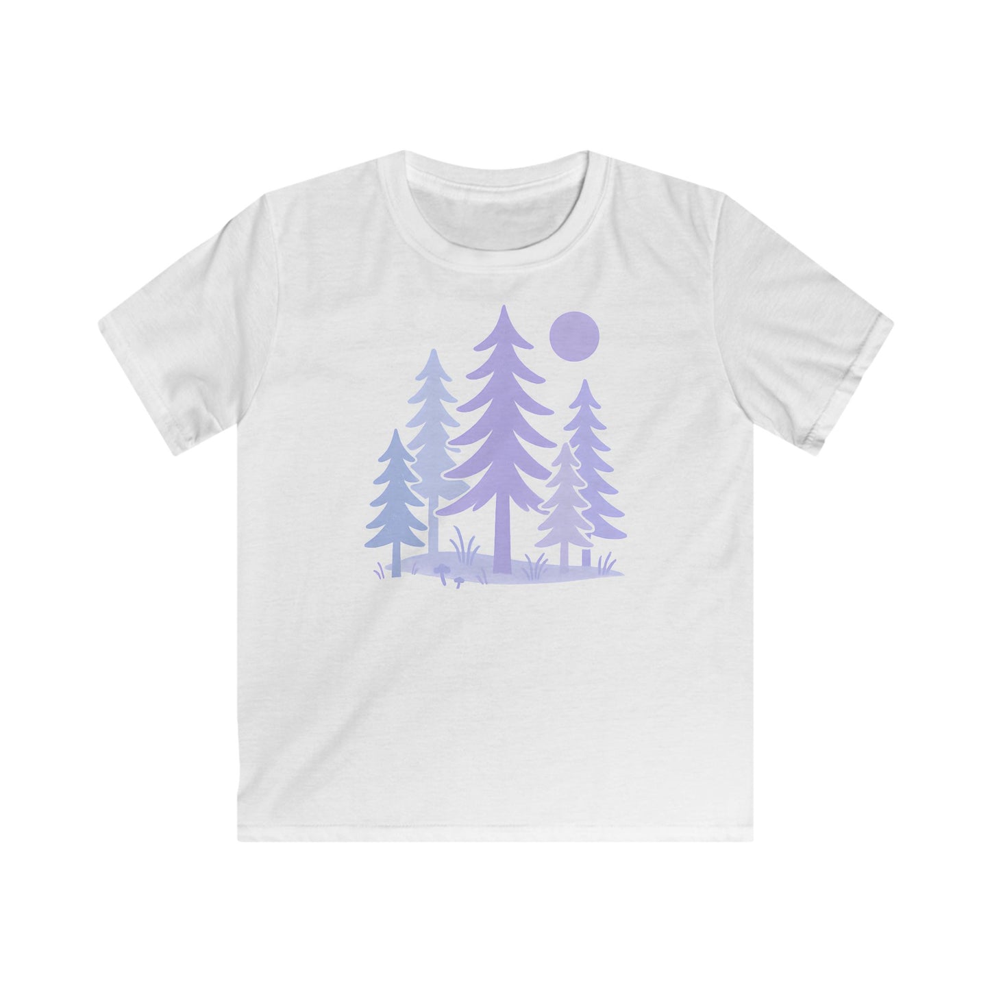 Children’s Serene Purple Forest Drawing T-shirt