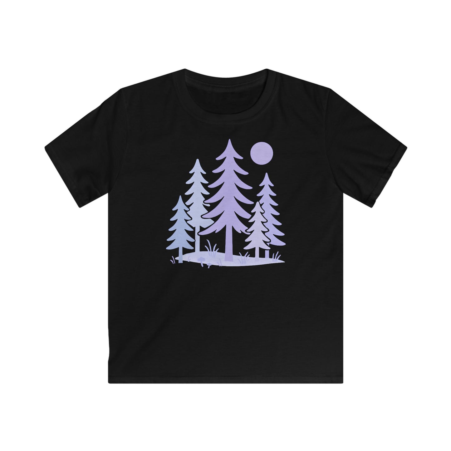 Children’s Serene Purple Forest Drawing T-shirt