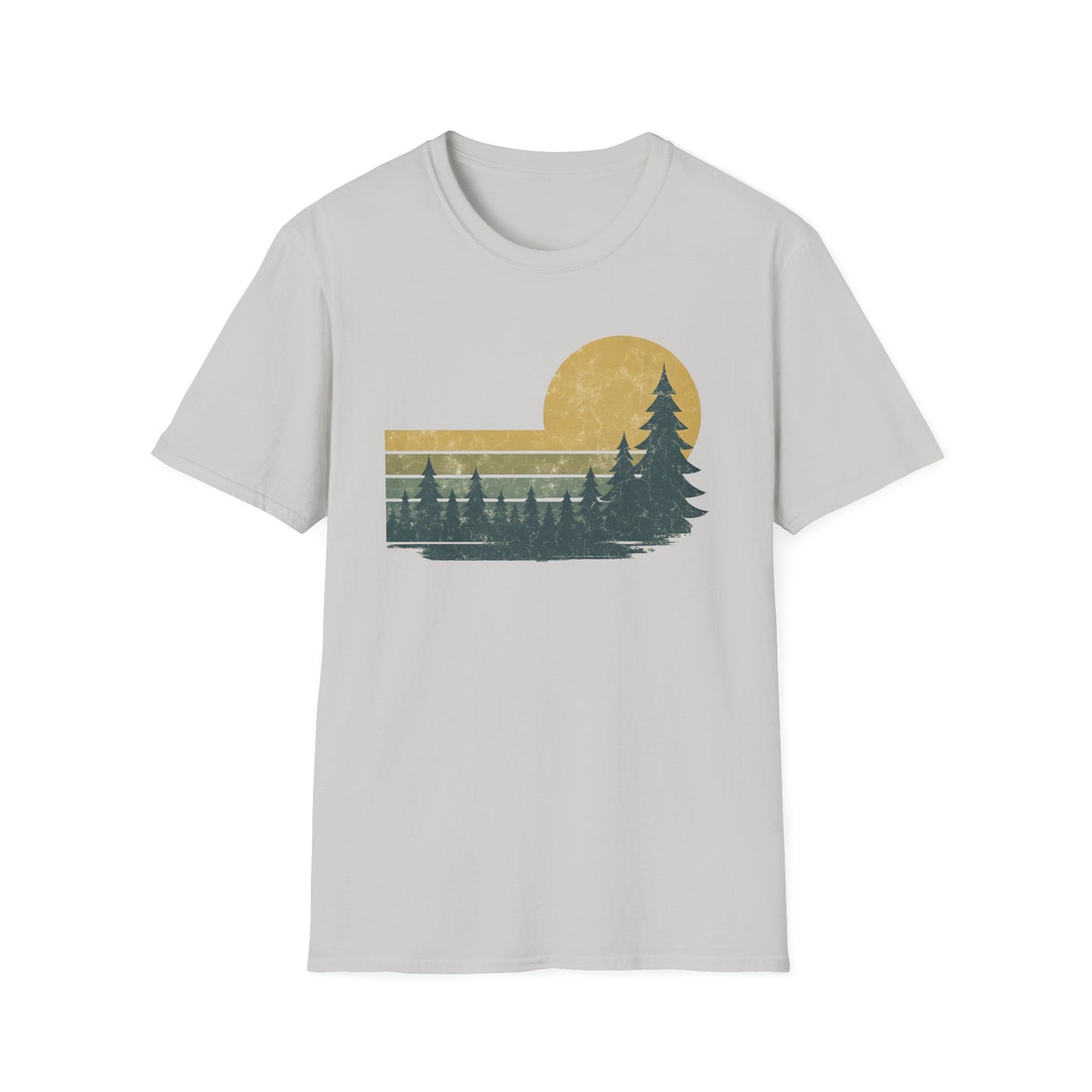 Golden Forest Retro Sunset