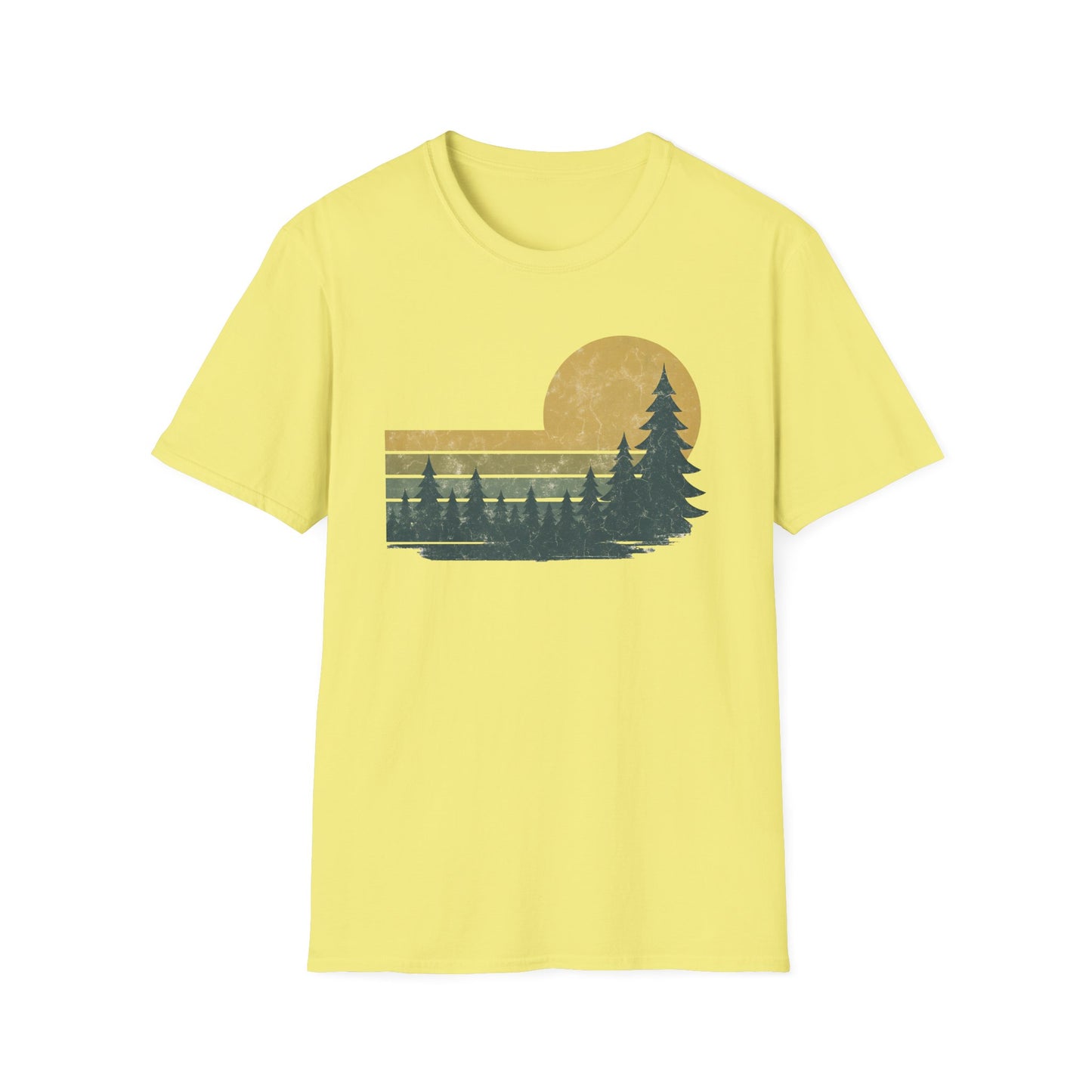 Golden Forest Retro Sunset