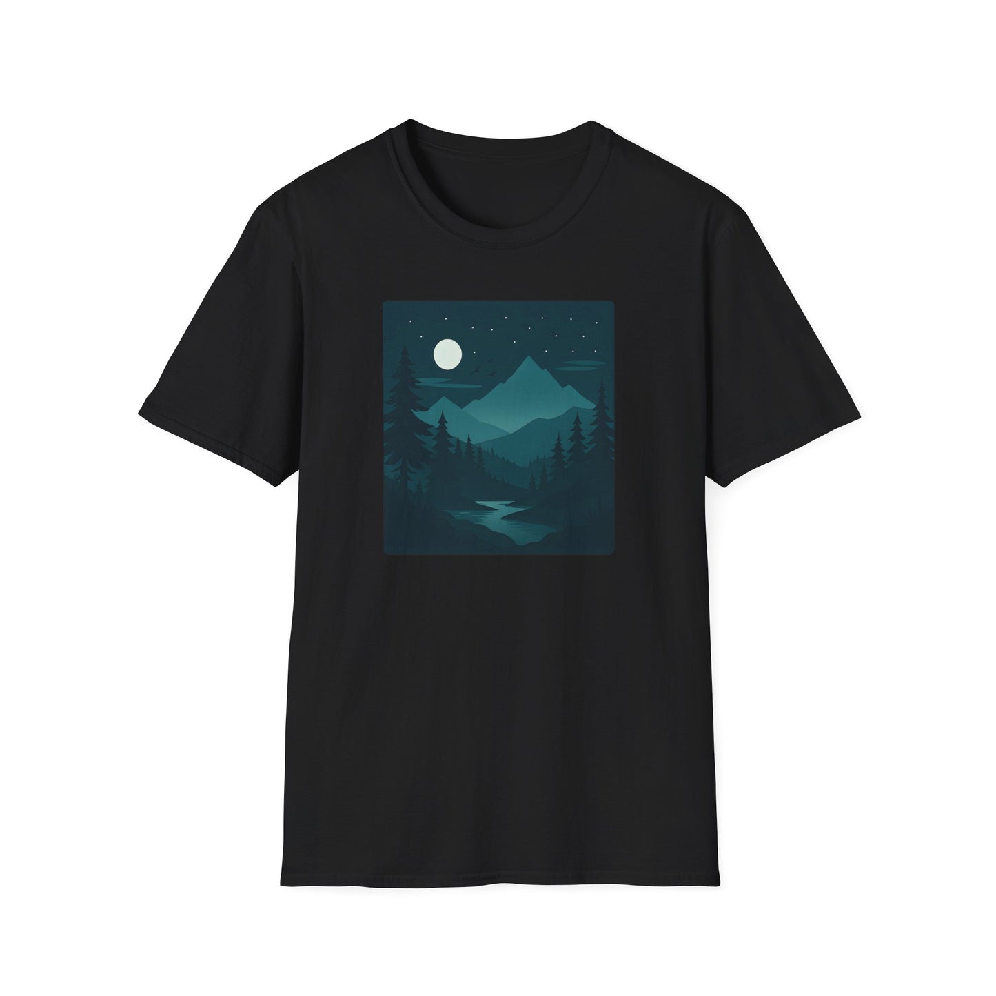 Dark Night Mountain Landscape