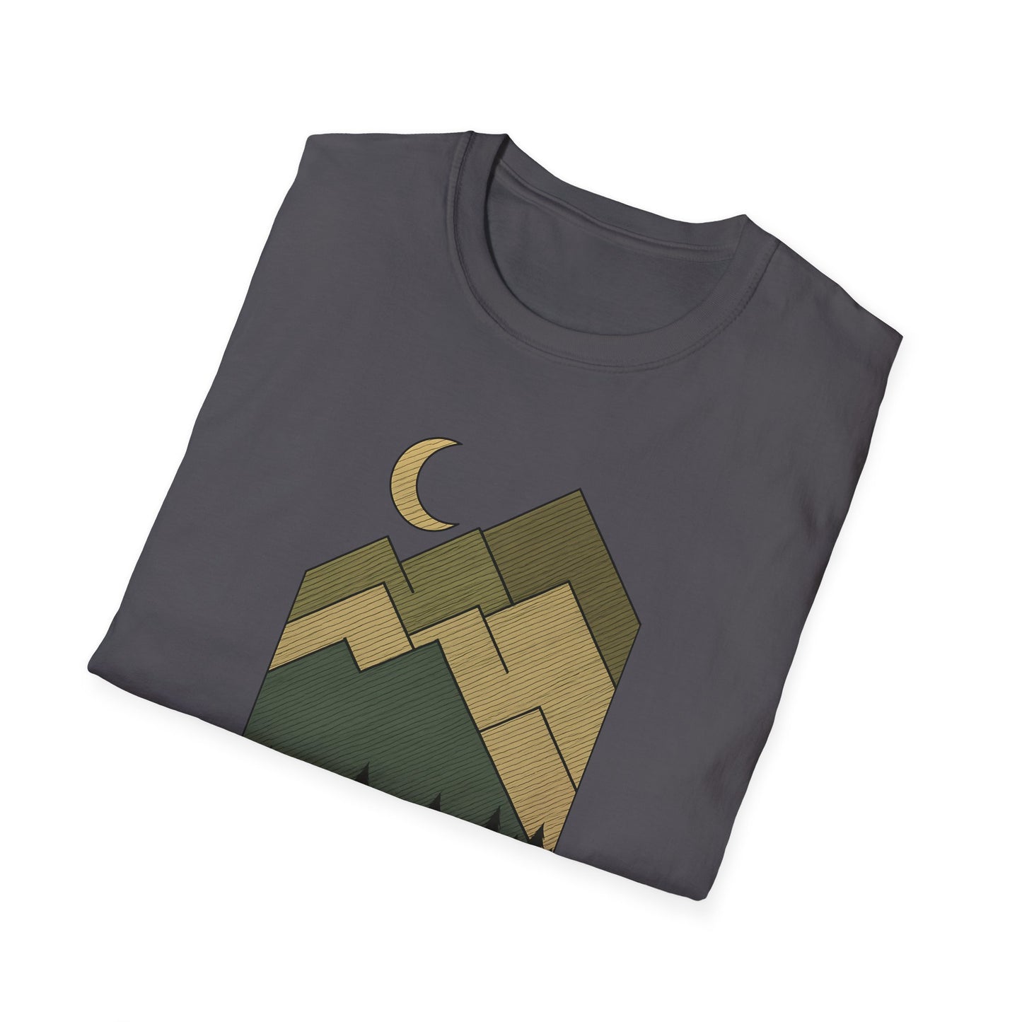 Moon Over Lined Mountains T-shirt