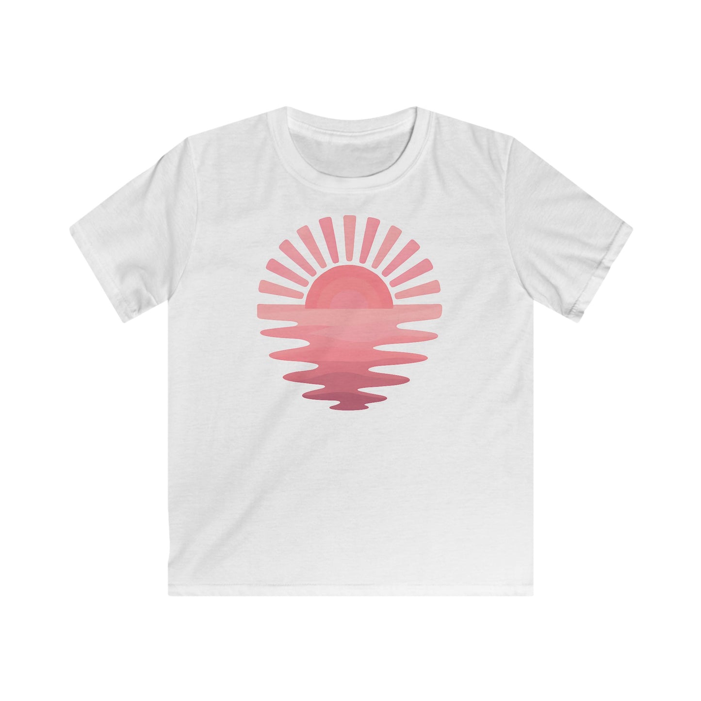 Children’s Pink Sunset Waves T-shirt