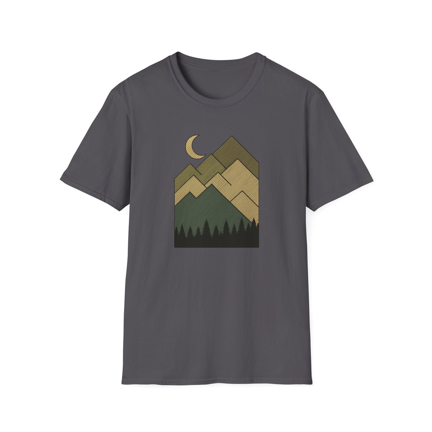 Moon Over Lined Mountains T-shirt