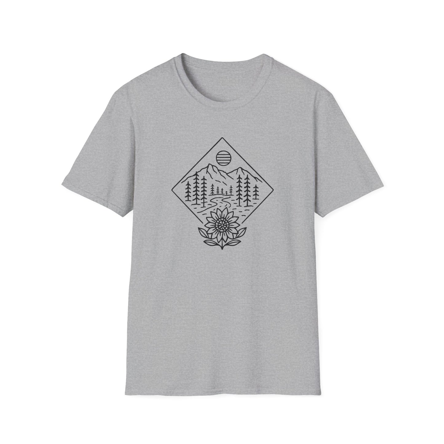 Sun Over Sunflower Landscape T-shirt
