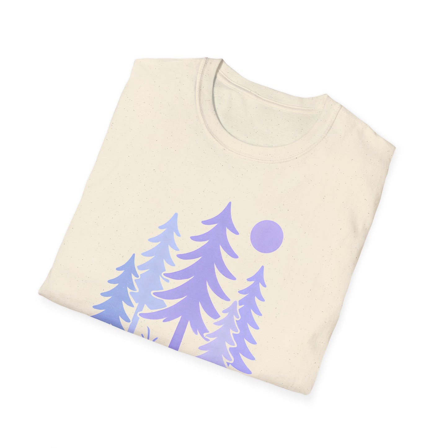 Serene Purple Forest Drawing T-shirt
