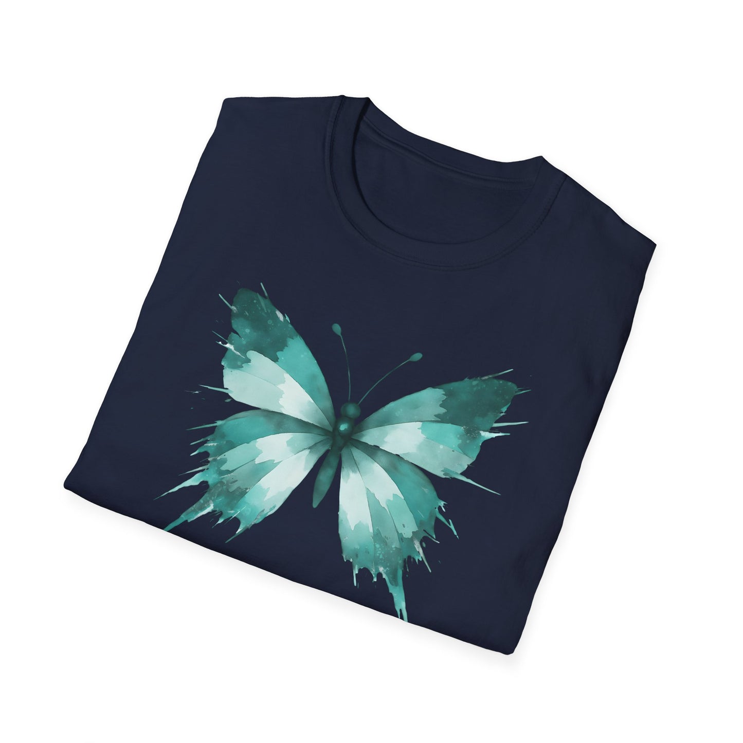Butterfly Teal Watercolor