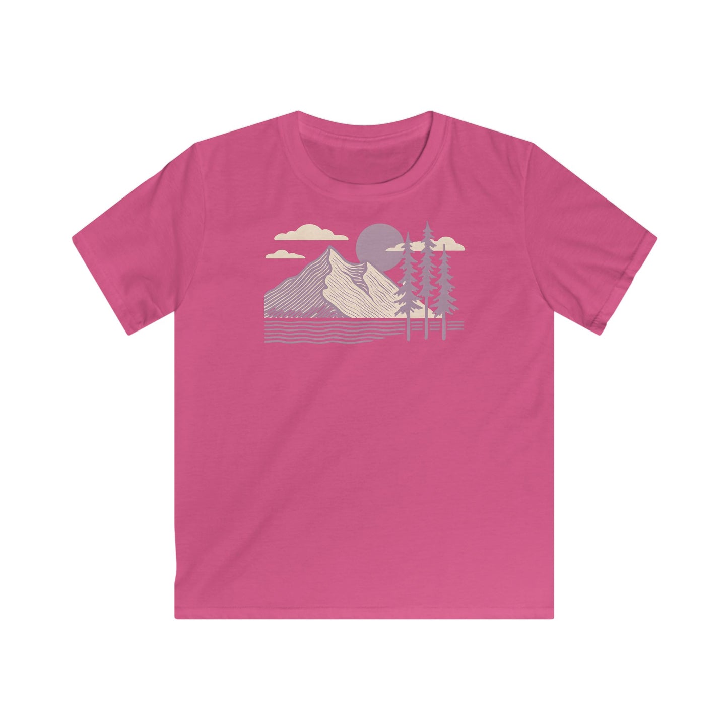 Children's Minimalist Lavender Mountain Sunset T-shirt