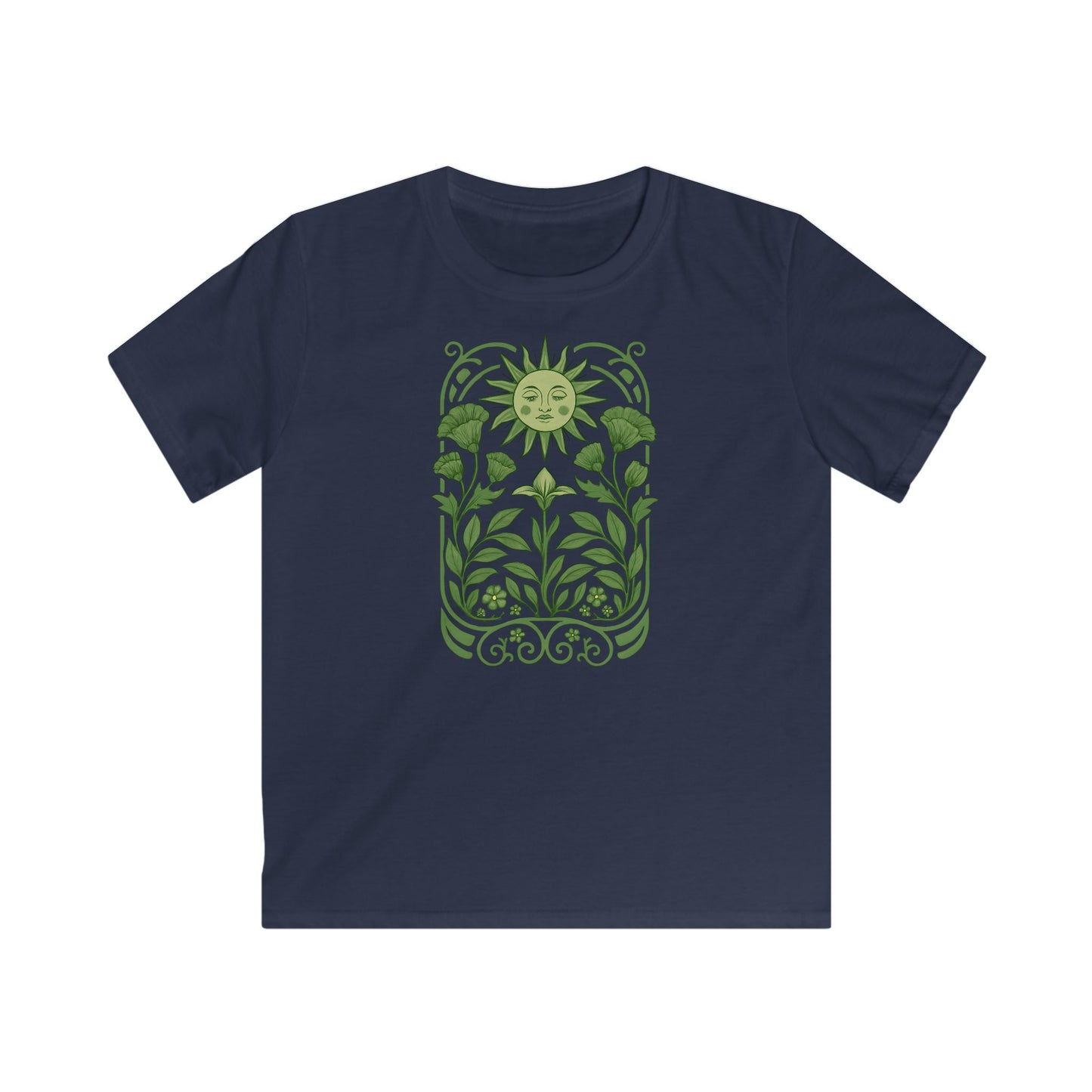 Children’s Serene Green Sunflower T-shirt