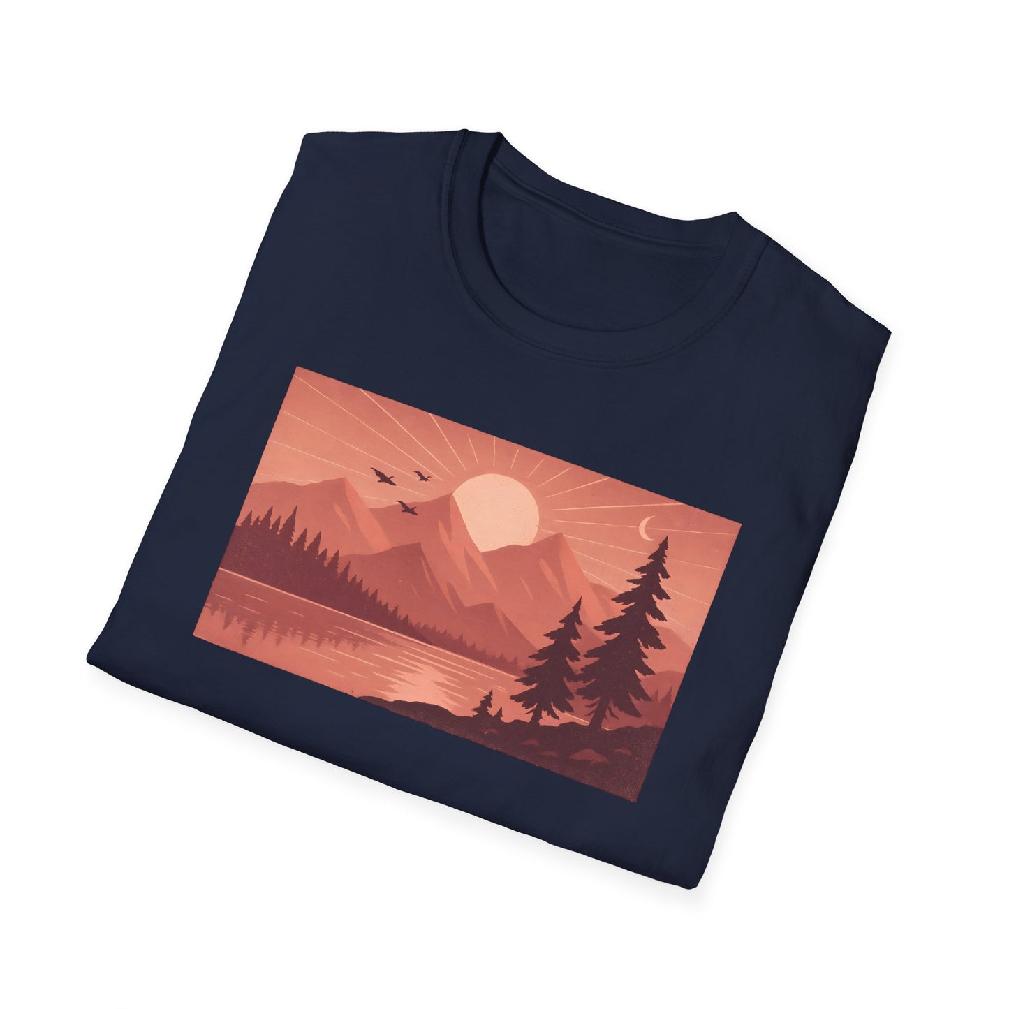 Mountain Lake Landscape Pinkscale