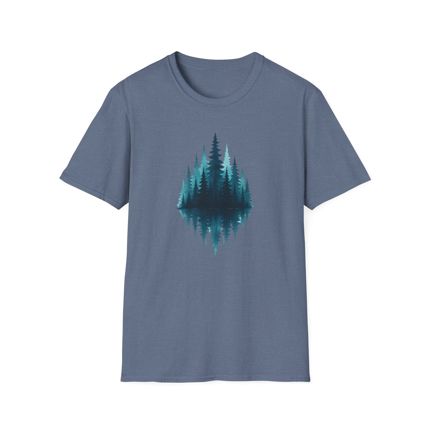 Mirrored Pine Teal Forest T-shirt