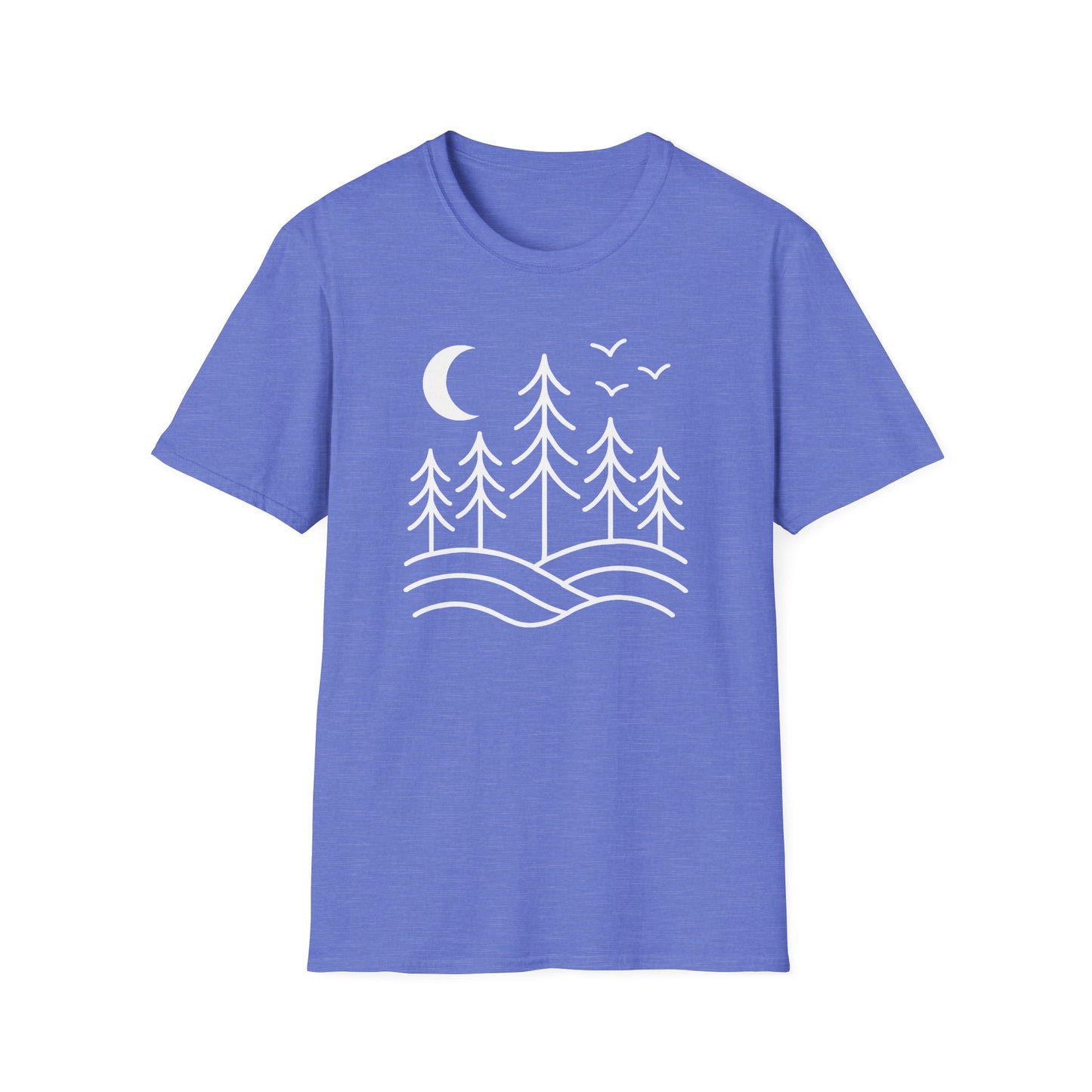 Minimalist Pines Under The Moon T-shirt