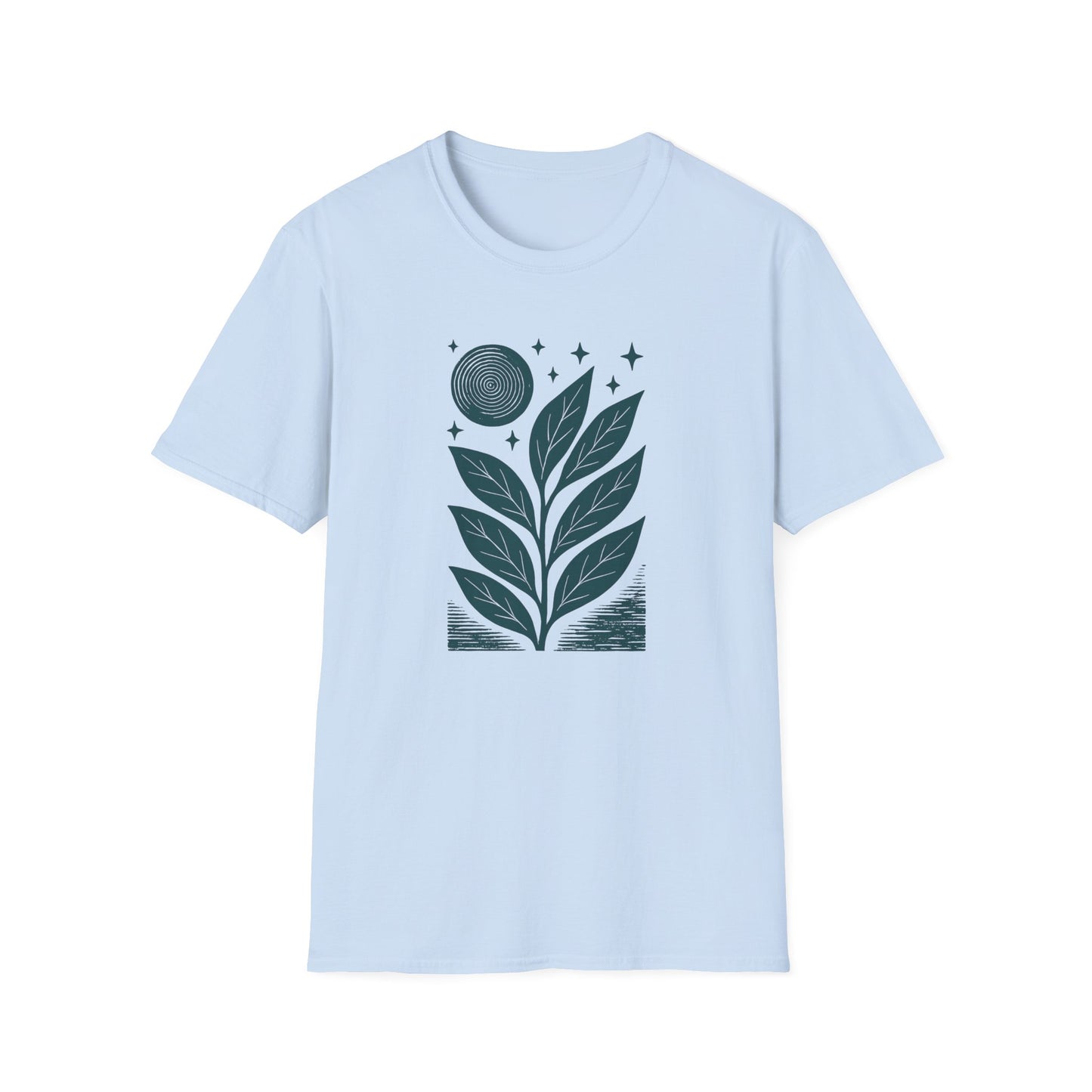 Celestial Leaves Under Moon Glow T-shirt