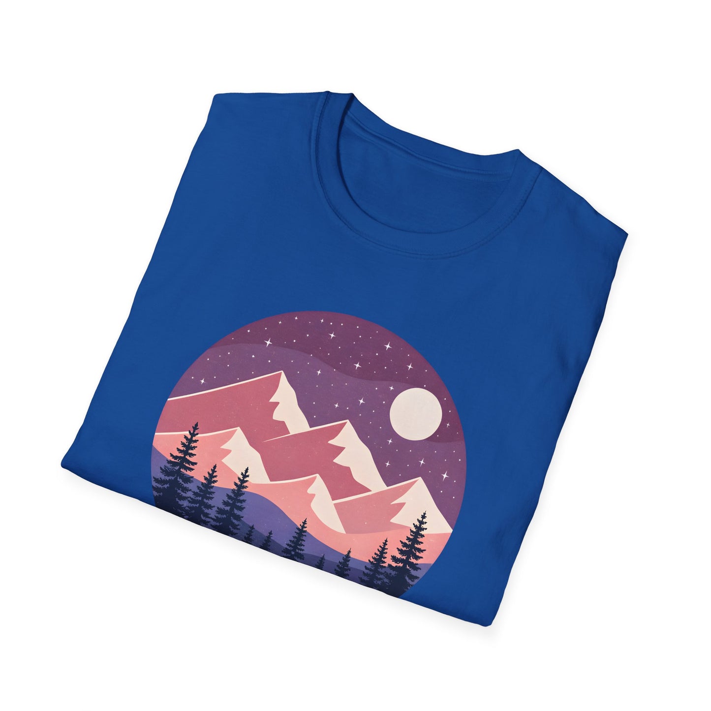 Purple Night Sky Over Mountains T-shirt