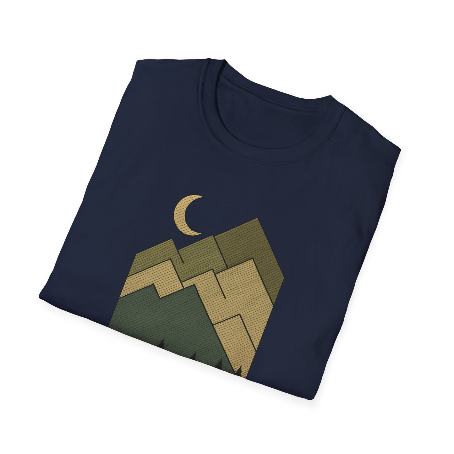 Moon Over Lined Mountains T-shirt