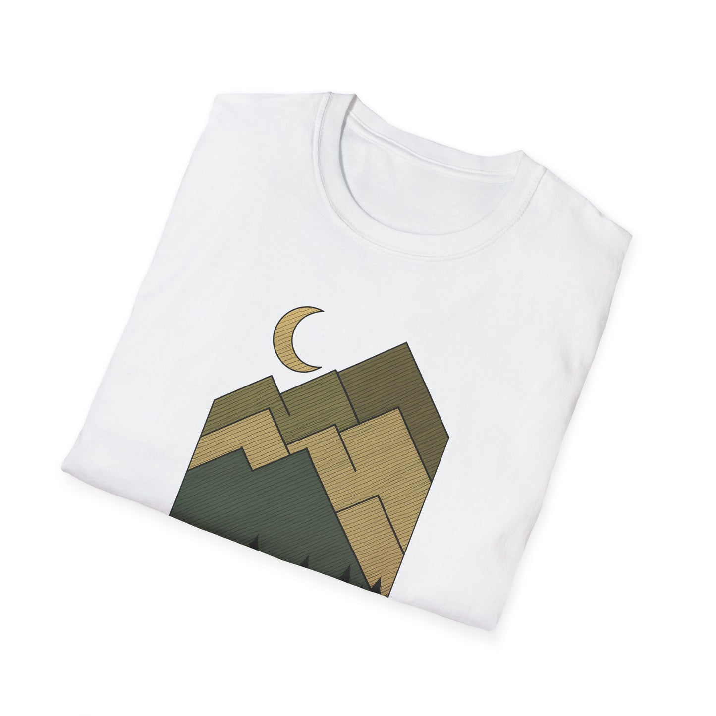 Moon Over Lined Mountains T-shirt