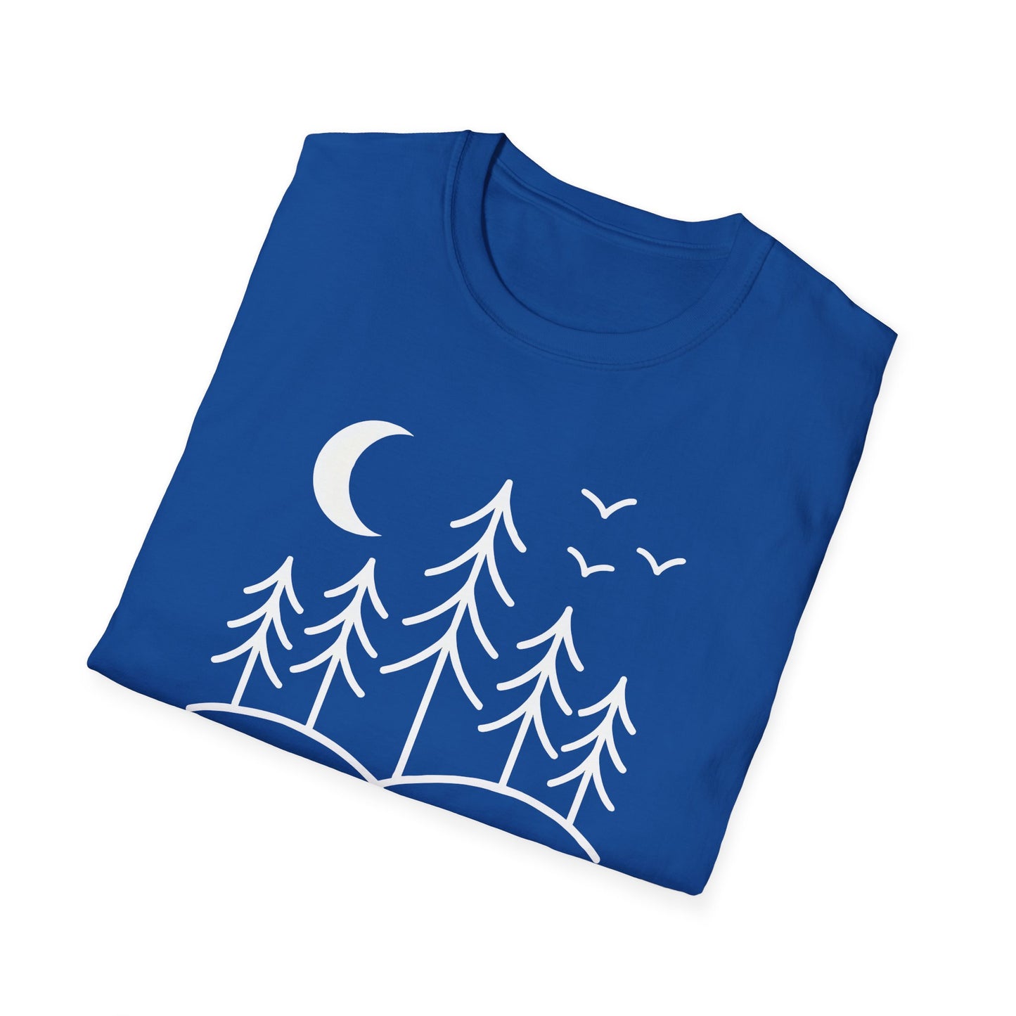 Minimalist Pines Under The Moon T-shirt