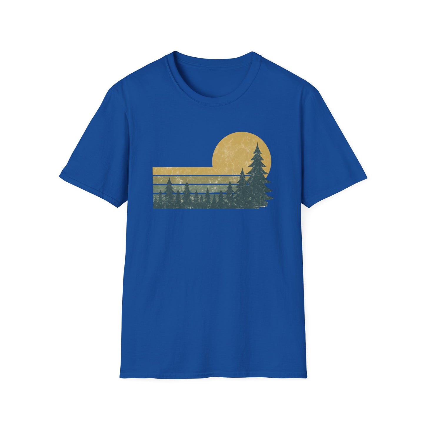 Retro Sunset Over Pines T-shirt