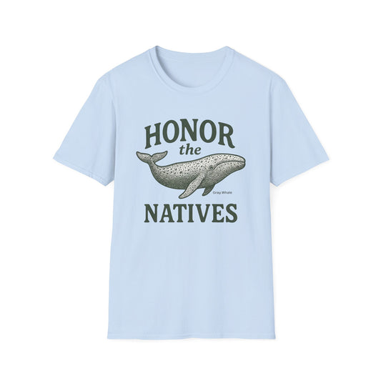 Honor The Natives Grey Whale T-shirt