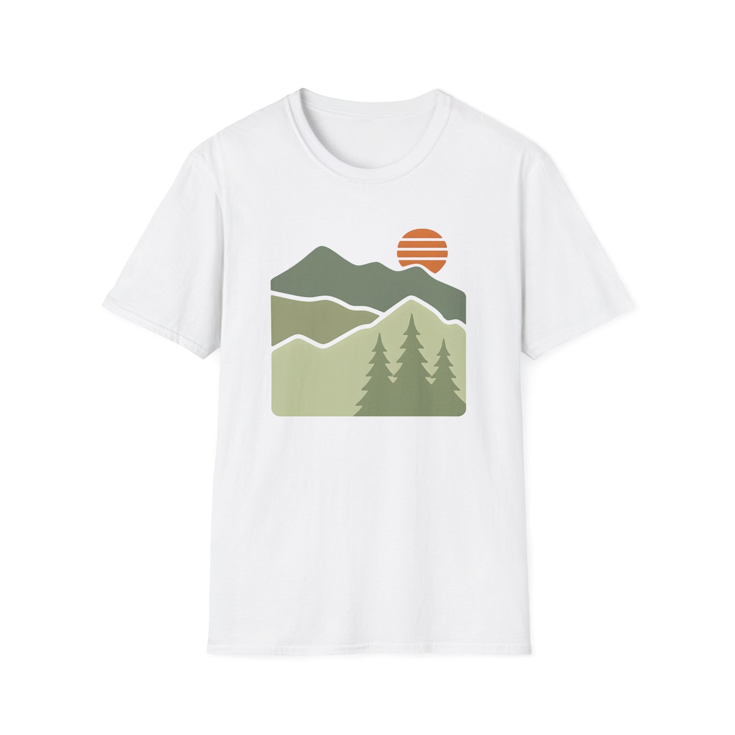 Striped Sun Over Mountain Layers T-shirt