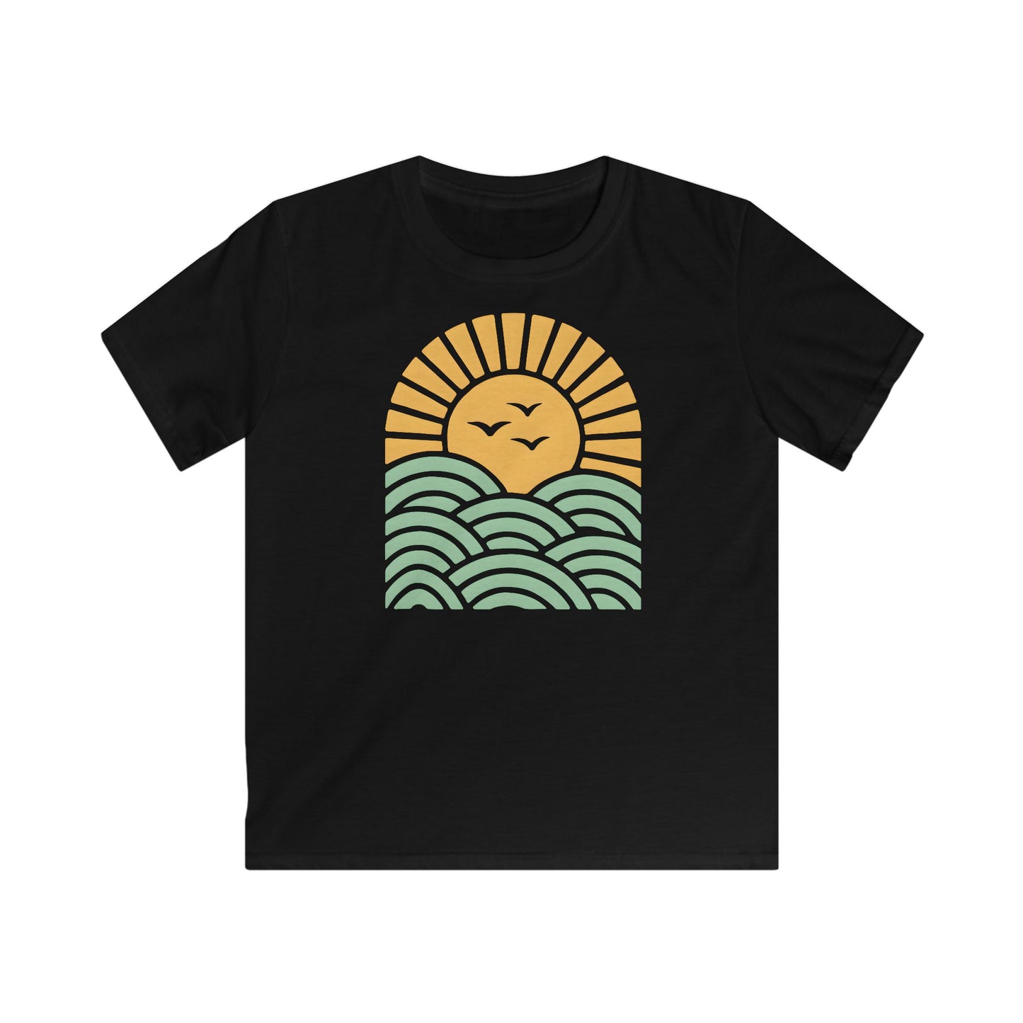 Children’s Sunrise Over Serene Waves T-shirt