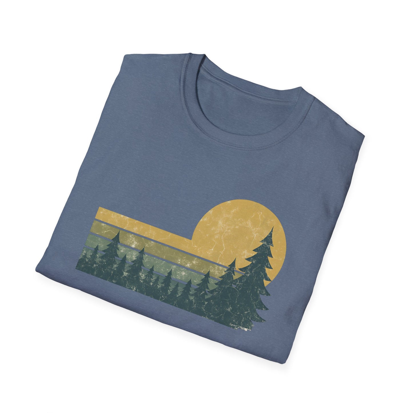 Retro Sunset Over Pines T-shirt