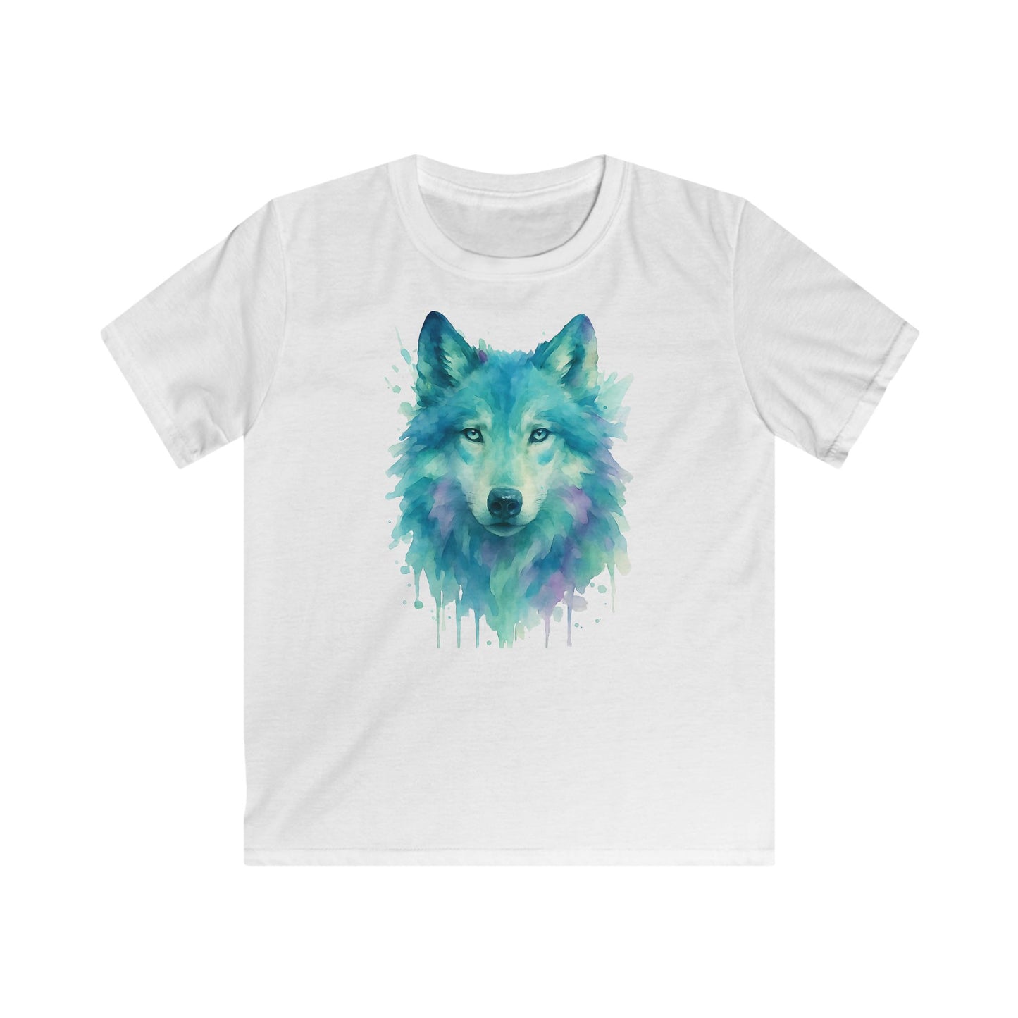 Children's Watercolor Wolf T-shirt