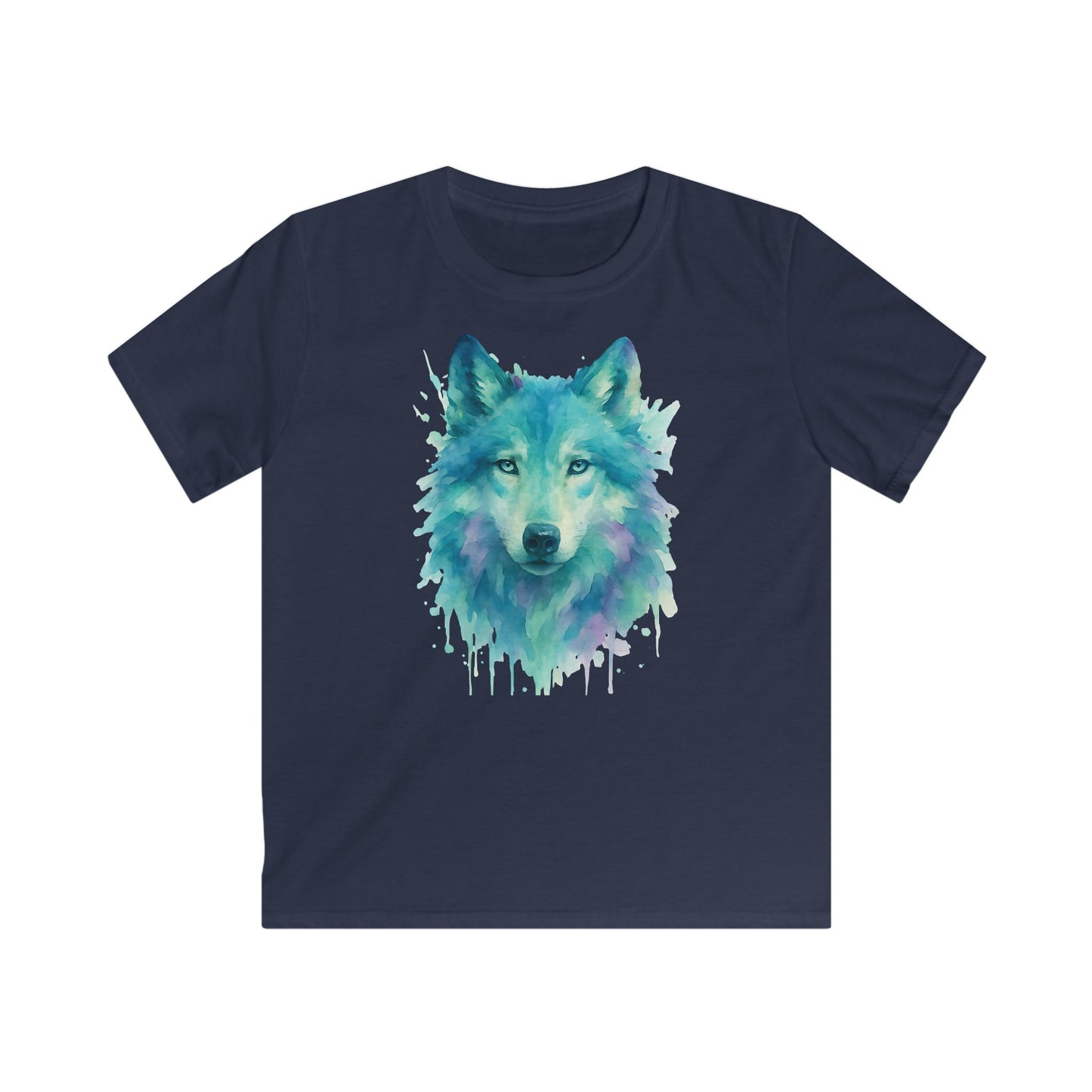 Children's Watercolor Wolf T-shirt