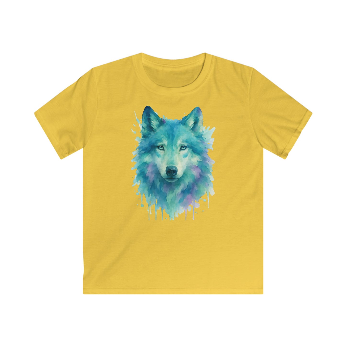 Children's Watercolor Wolf T-shirt