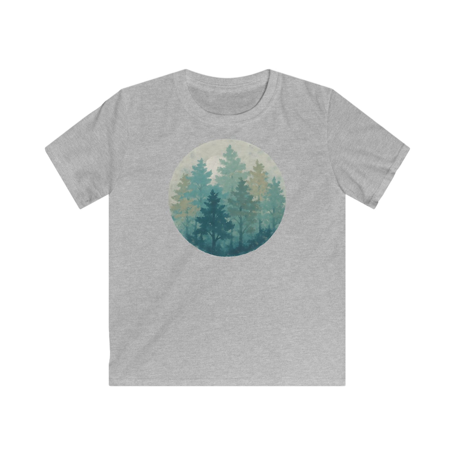Children's Forest in Teals T-shirt