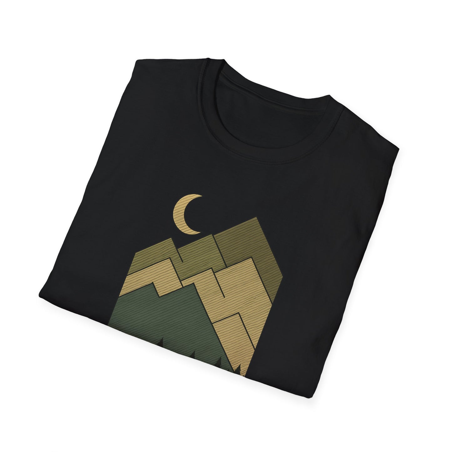 Moon Over Lined Mountains T-shirt