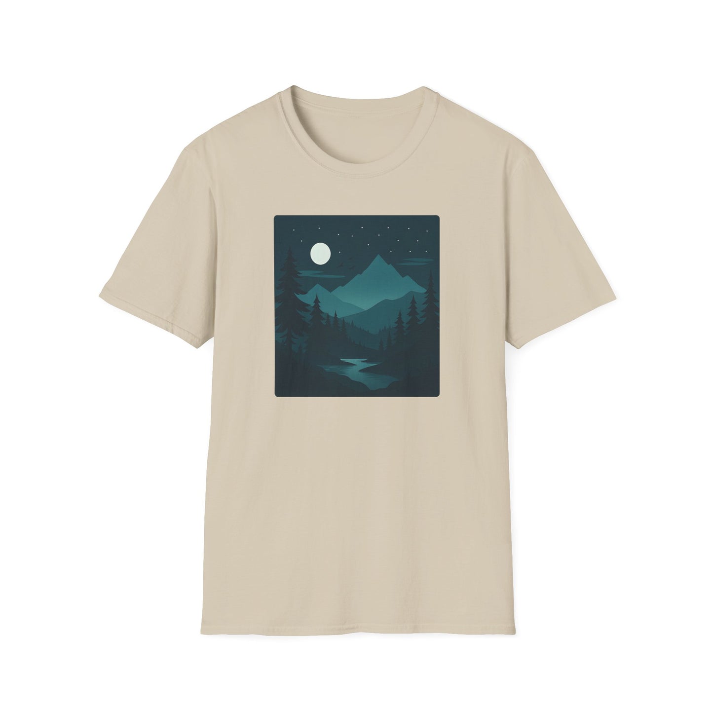 Dark Night Mountain Landscape