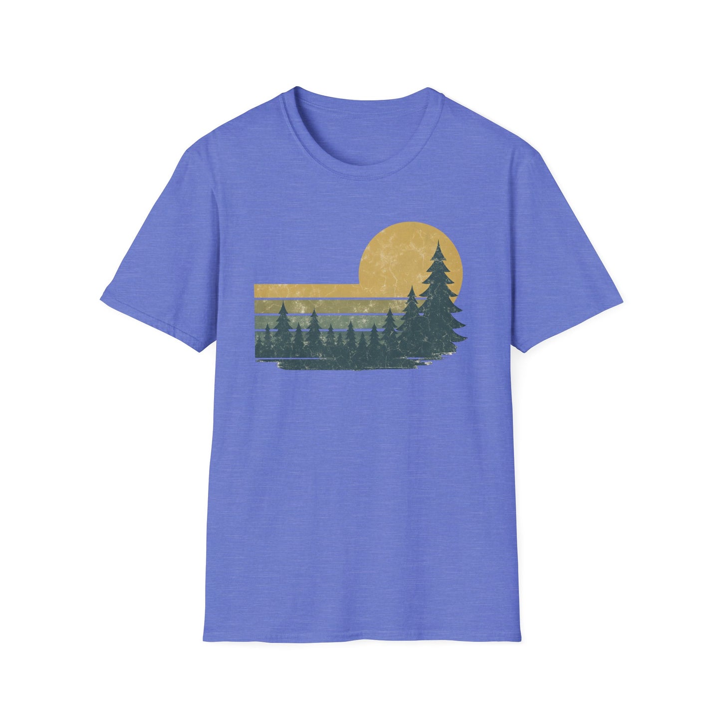 Golden Forest Retro Sunset