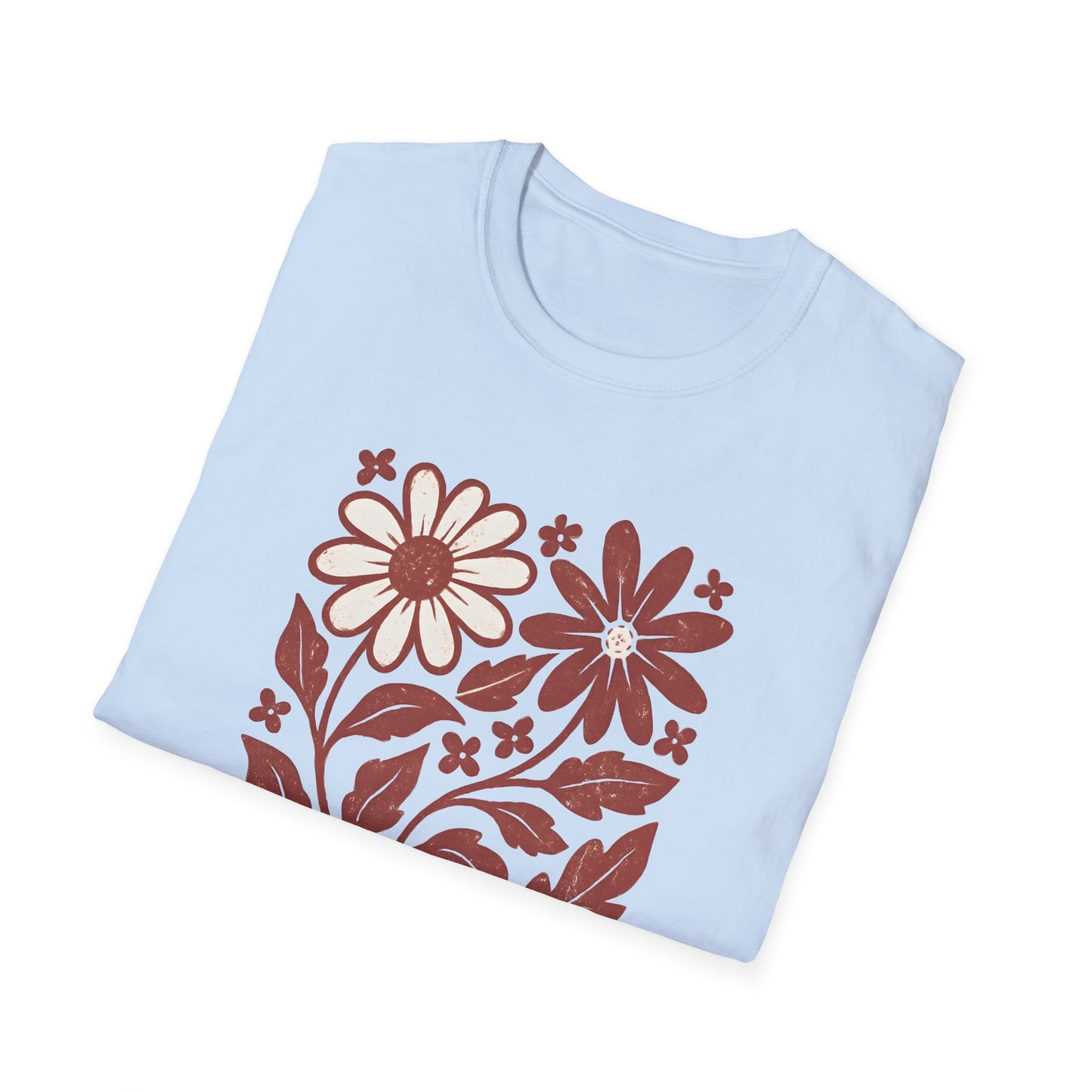 Maroon Flower Friends T-shirt
