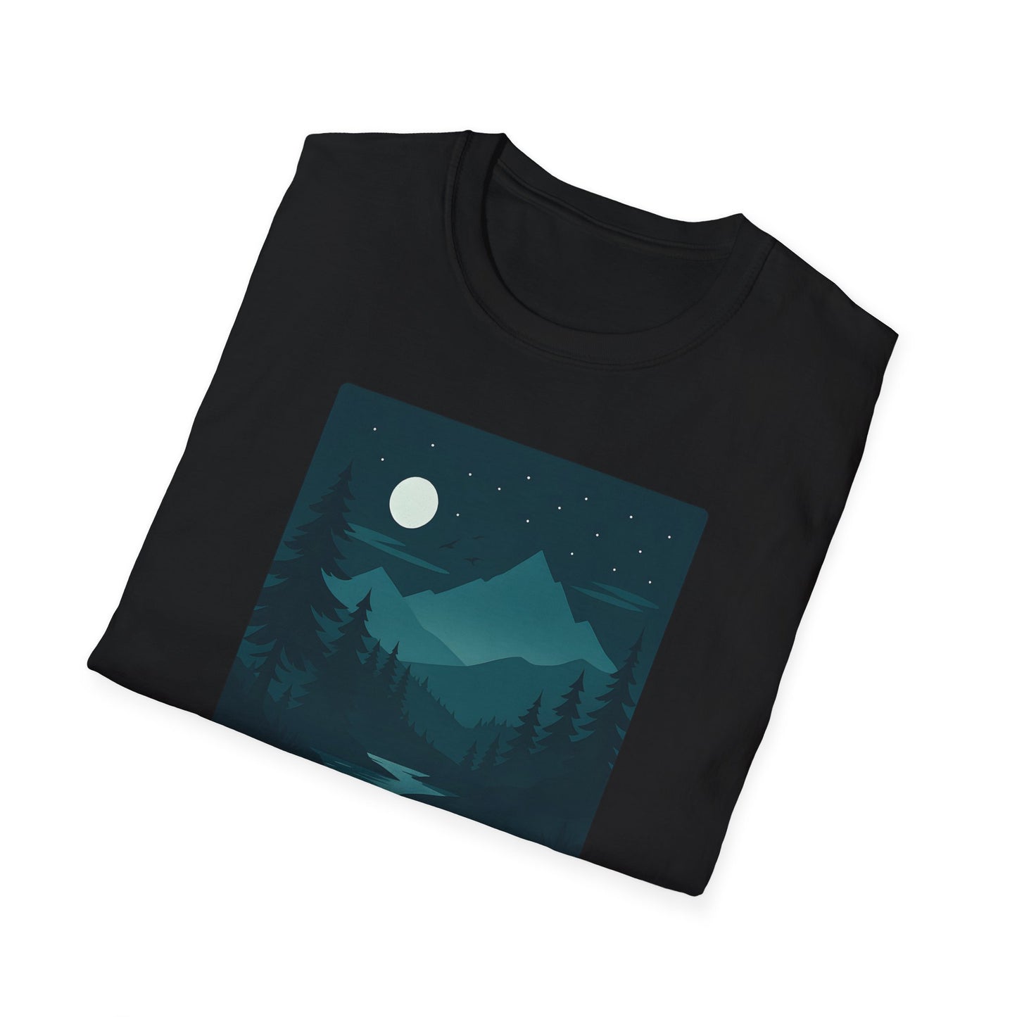 Dark Night Mountain Landscape