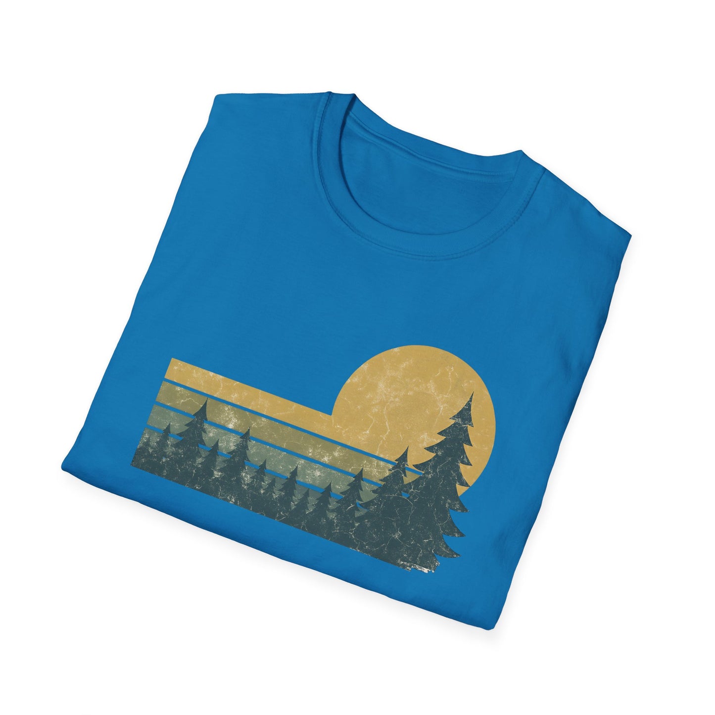 Retro Sunset Over Pines T-shirt
