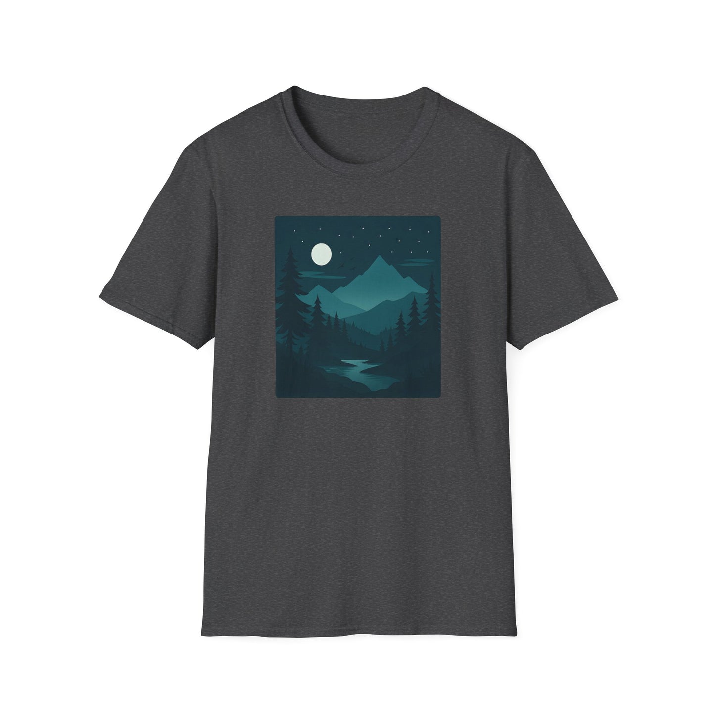 Dark Night Mountain Landscape