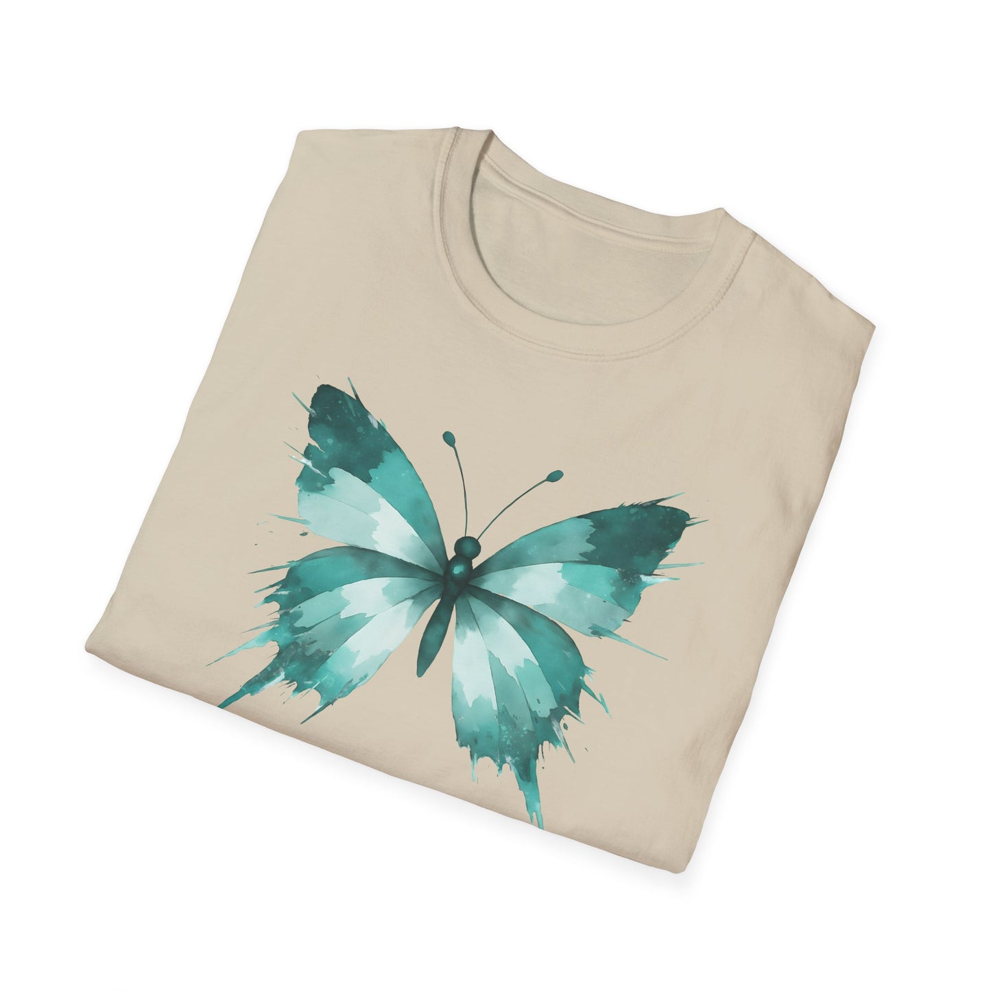 Butterfly Teal Watercolor
