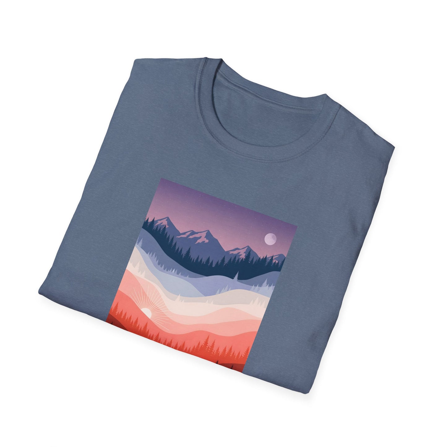 Day and Night Layered Landscape T-shirt