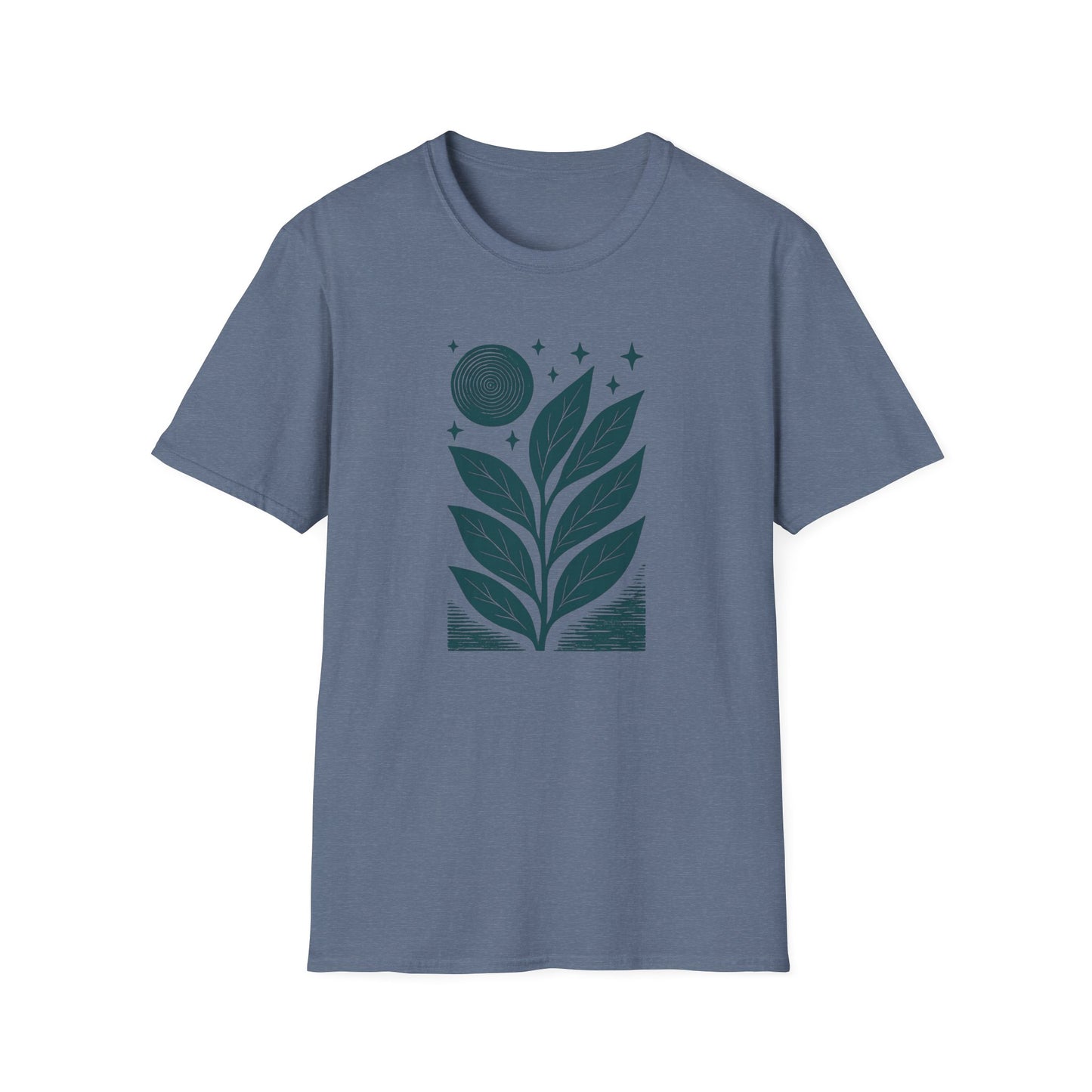 Celestial Leaves Under Moon Glow T-shirt