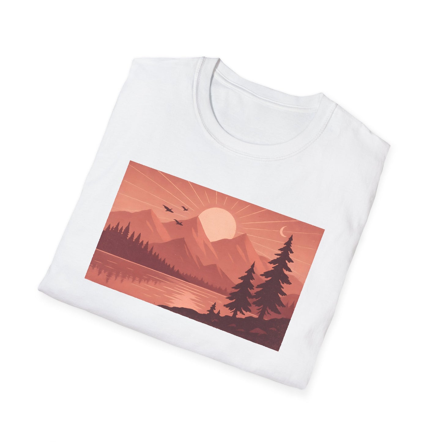 Mountain Lake Landscape Pinkscale