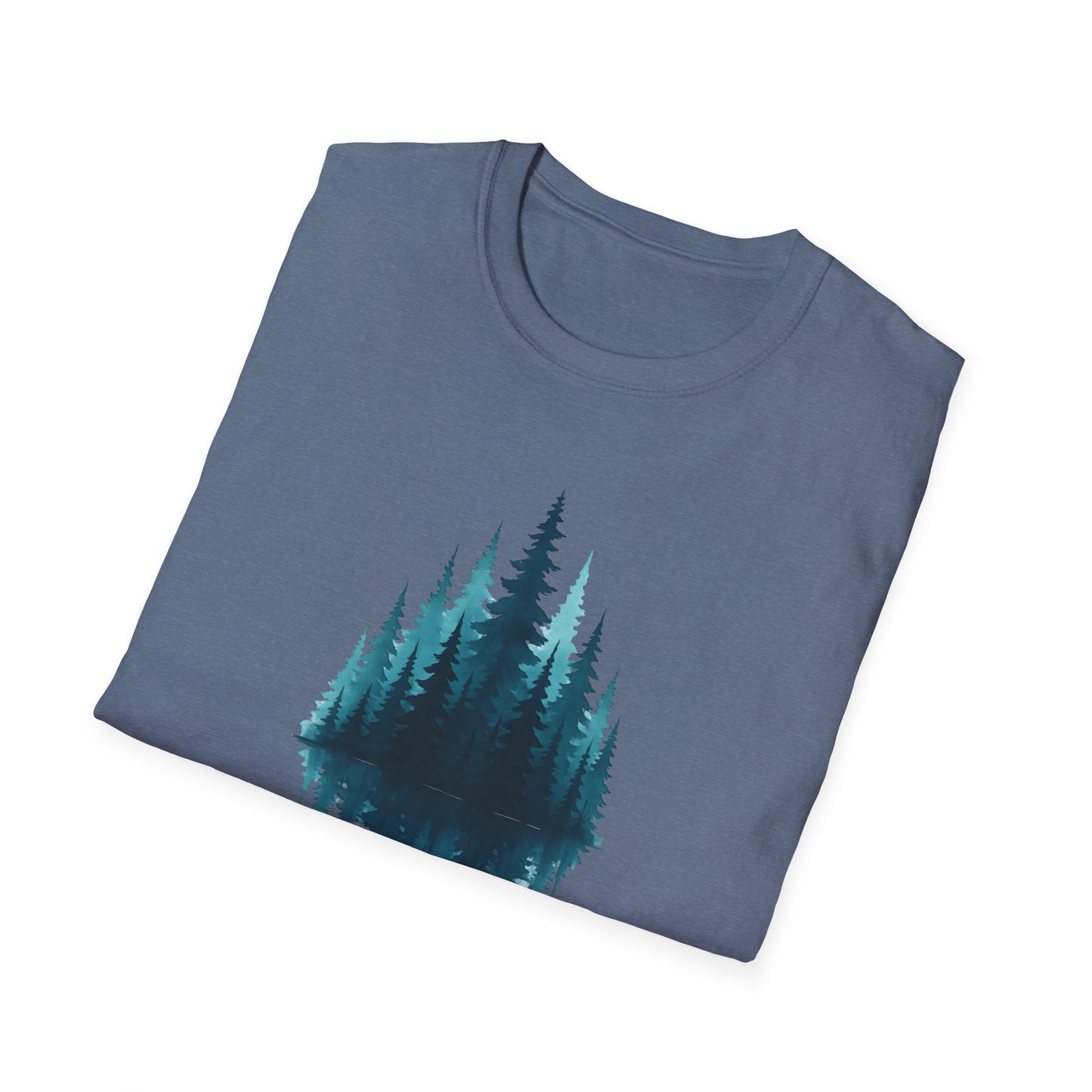 Mirrored Pine Teal Forest T-shirt
