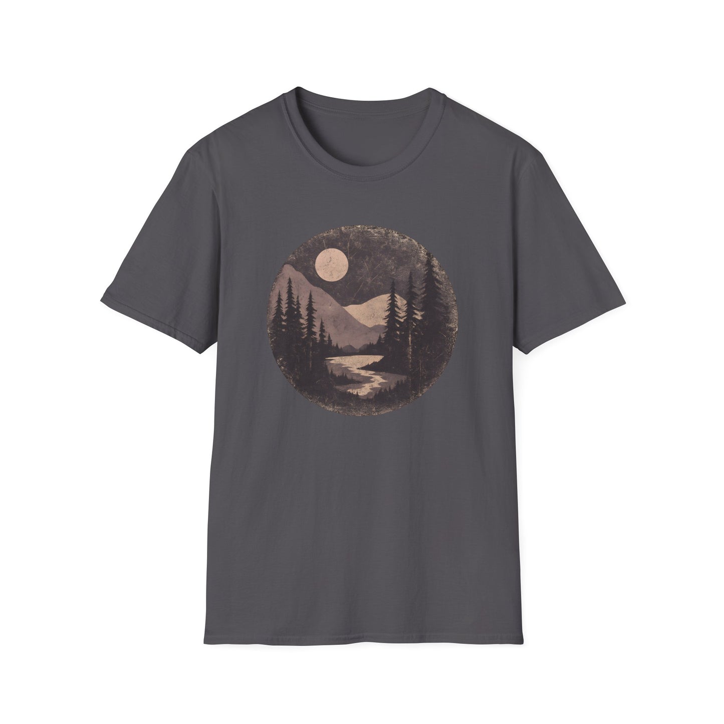 Vintage Moonlit Mountain Valley T-shirt