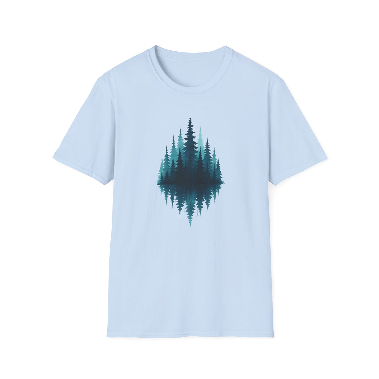 Mirrored Pine Teal Forest T-shirt