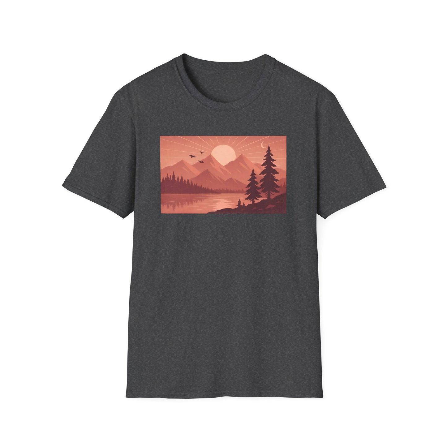Mountain Lake Landscape Pinkscale